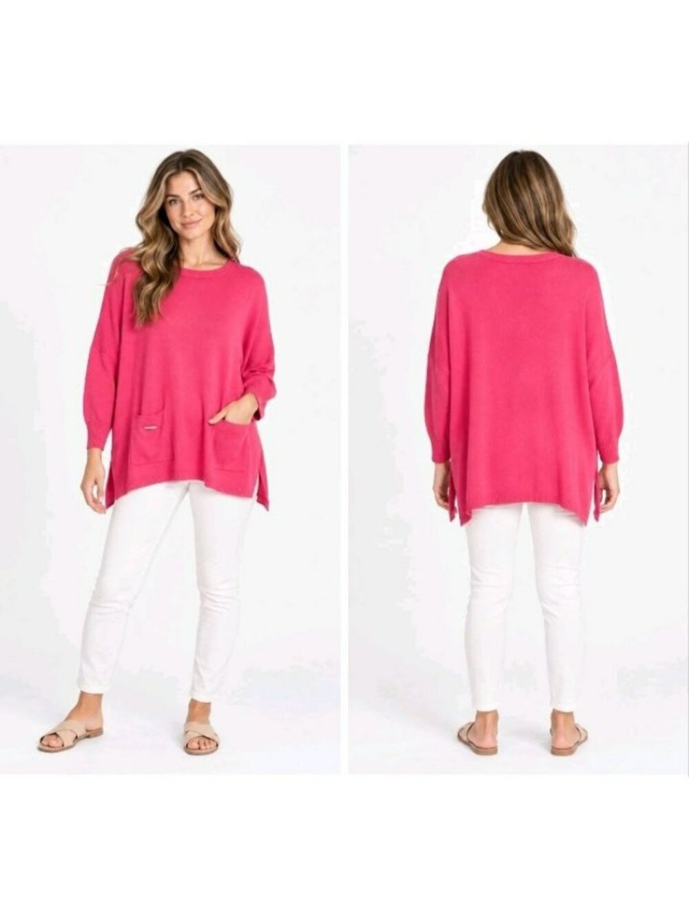 Mersea Sweater Oversized with Pockets Coral Pink Size OS